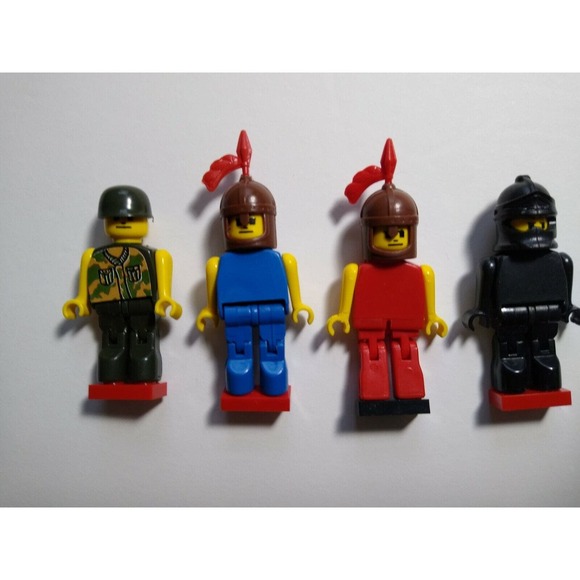 Robot Toy Figures Plastic War Combat Action Figures Movable Lot Of 4 Blockheads - Picture 12 of 12